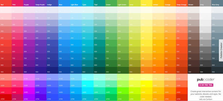 Material UI Colors